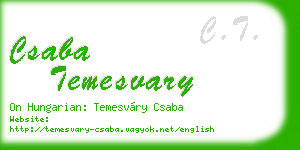 csaba temesvary business card