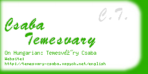 csaba temesvary business card